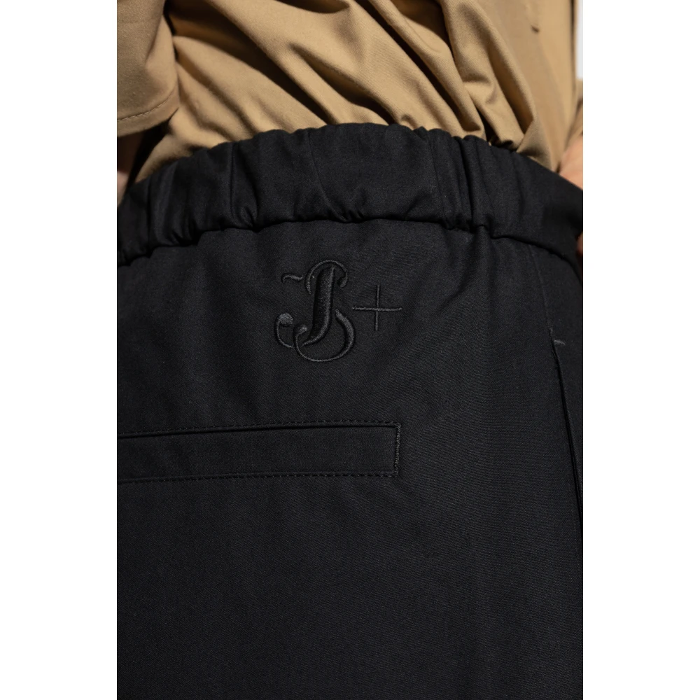 Jil Sander Broek met logo Black Heren