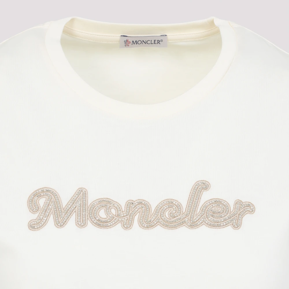 Moncler Natuurlijke Tshirt Beige Dames
