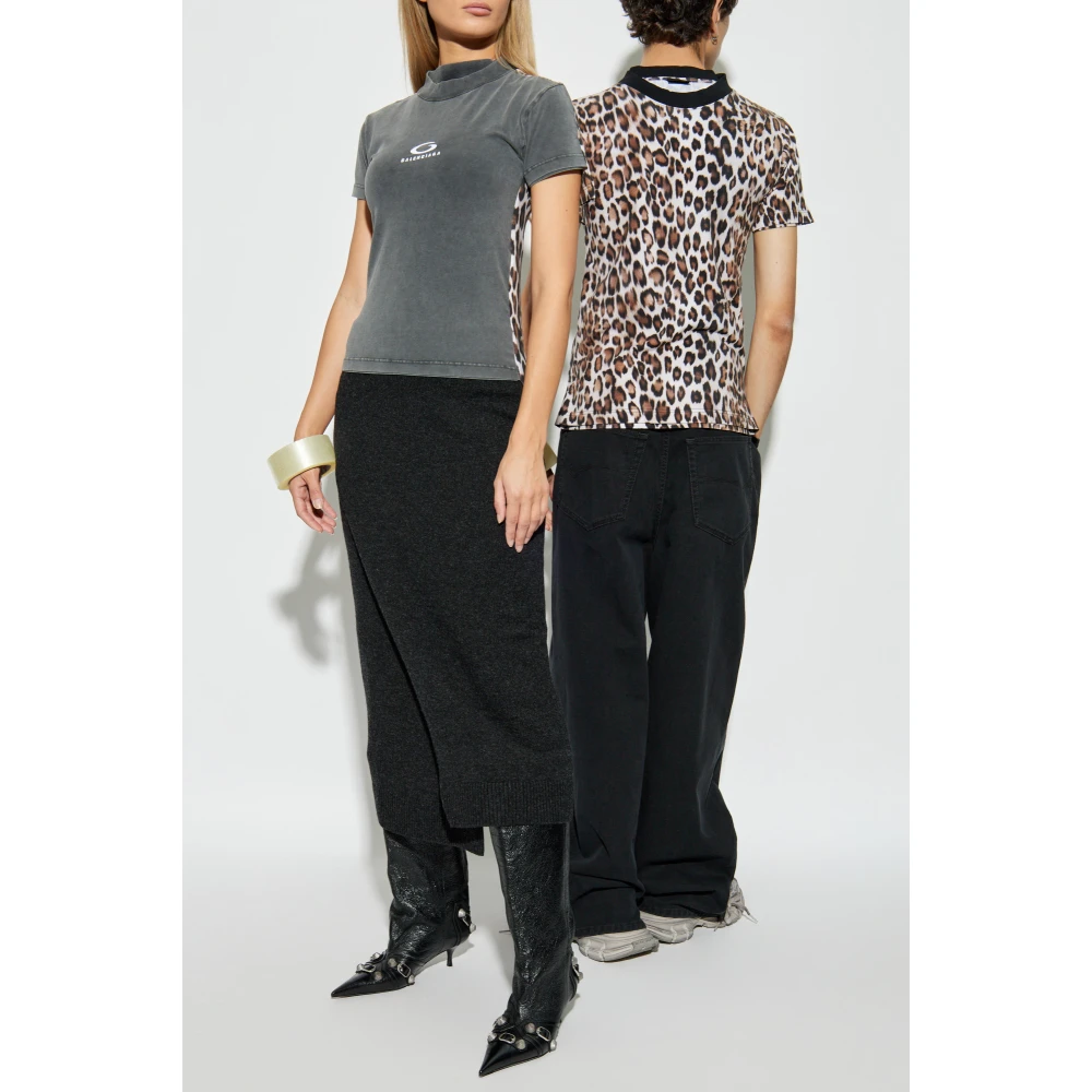 Balenciaga Taped Double T-Shirt Gray Unisex