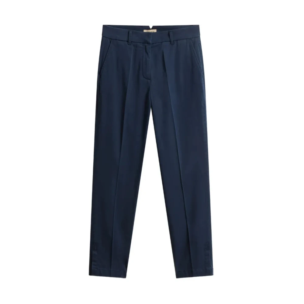 Woolrich Femme Bleu - Pantalon Chino En Satin Stretch - Pantalons - Taille: W29