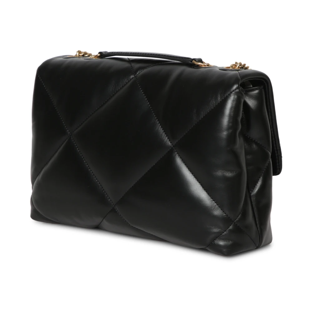 TORY BURCH Zwarte Gewatteerde Leren Schoudertas Black Dames