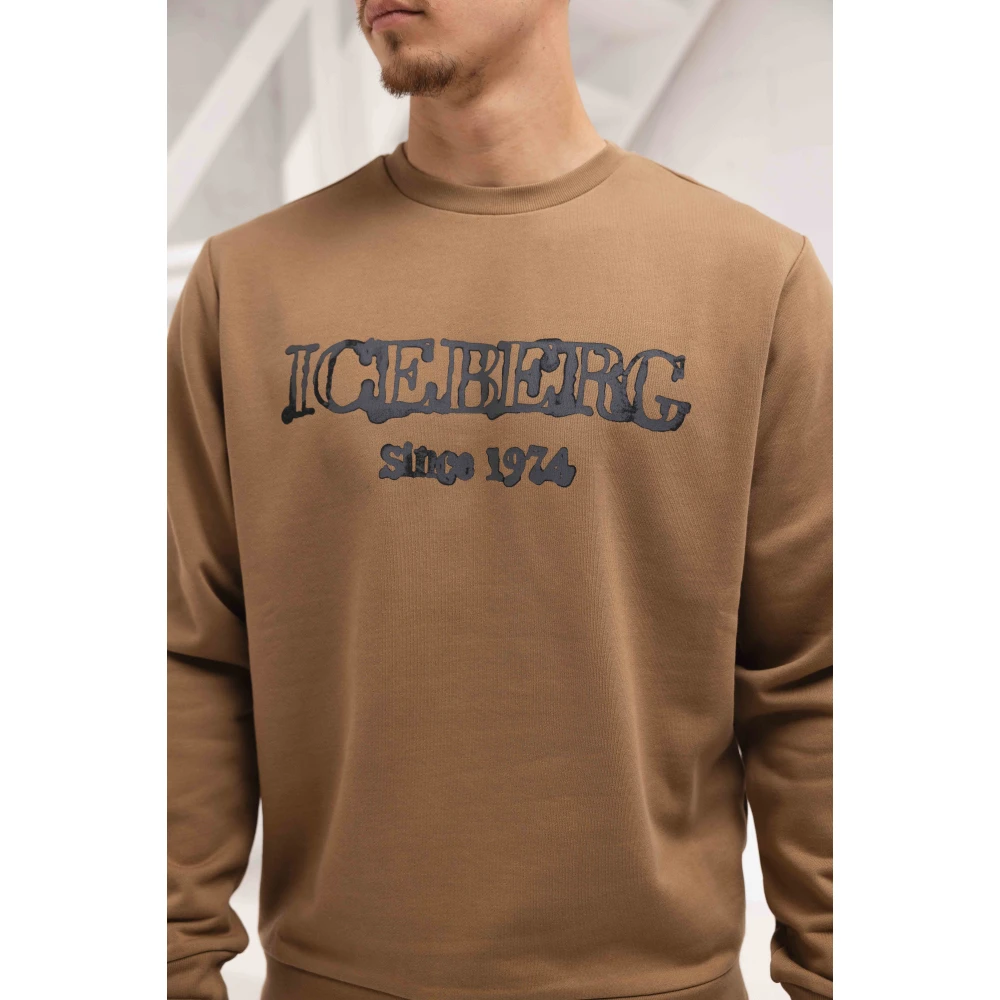 Iceberg Logo Sweater Bruin Heren Brown Heren