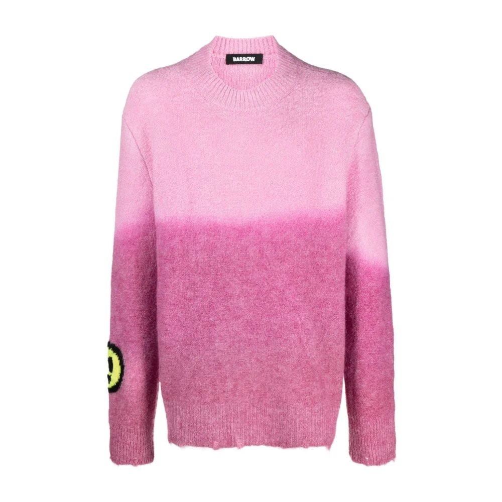 Barrow Roze Sweaters met Smile Logo Pink Heren
