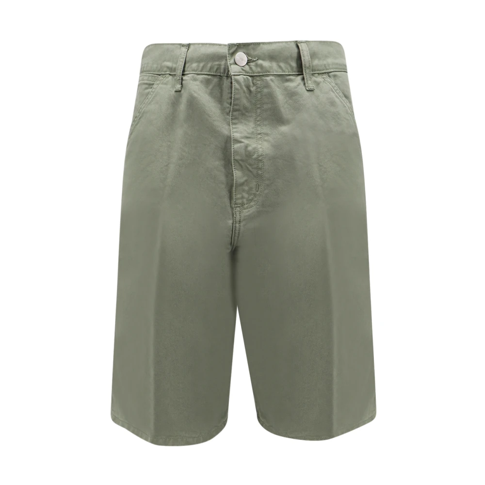 Carhartt WIP Cargo Bermuda Shorts met Logo Patch Green Heren
