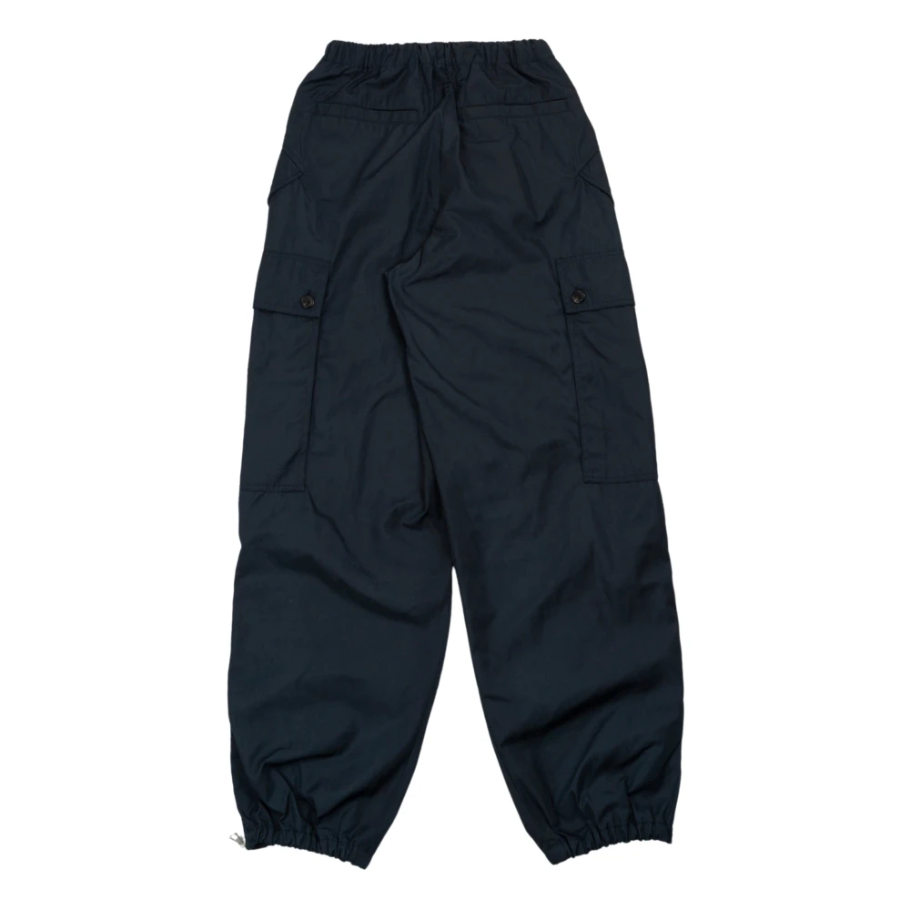 Dries Van Noten Navy Blauwe Cargo Broek Blue Heren