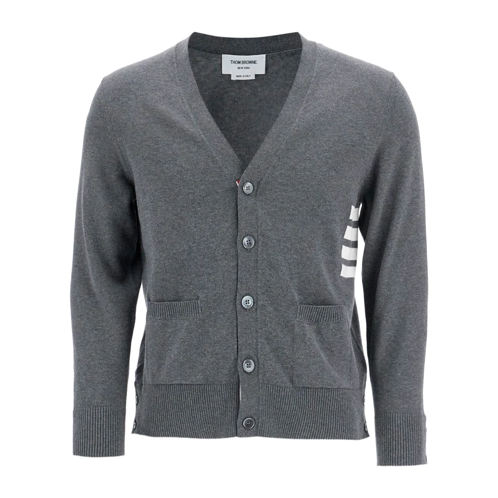 Thom Browne 4-bar katoenen vest met grosgrain afwerking Gray Heren