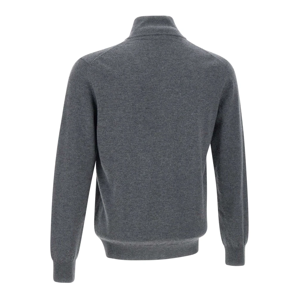 Kangra Merino Wol Vest Grijs Rits Sweater Gray Heren