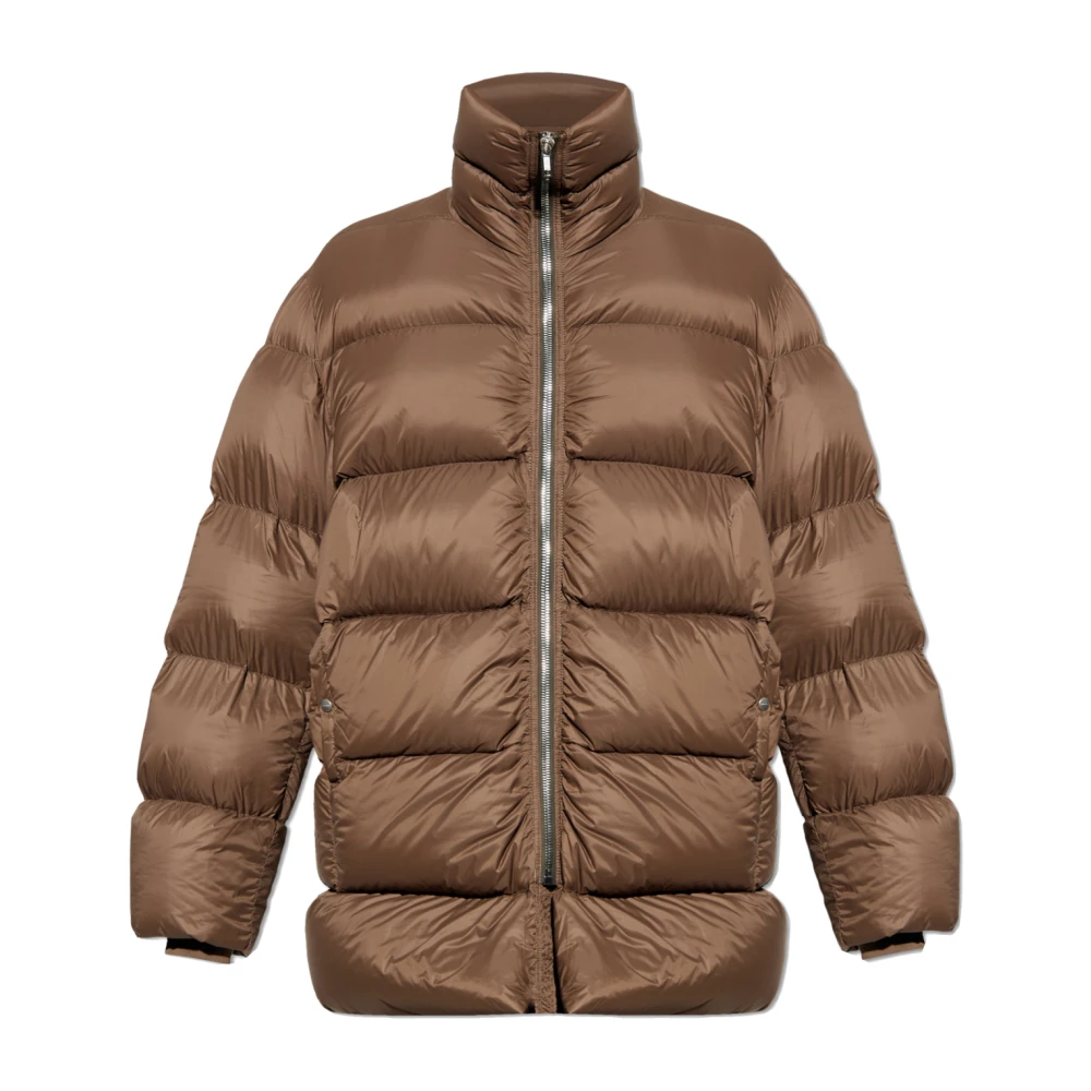Rick Owens Donzen Jas met Opstaande Kraag Brown Heren