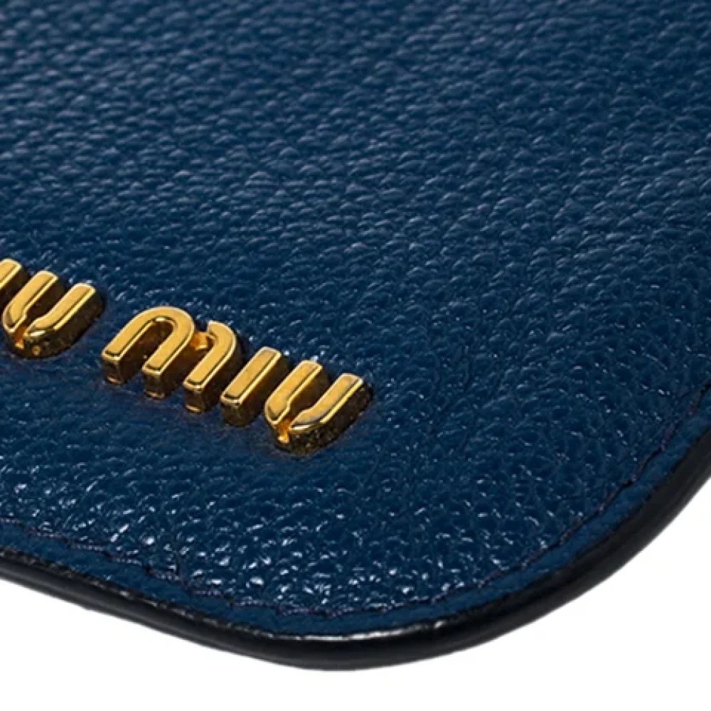 Miu Pre-owned Leather home-office Blue Dames