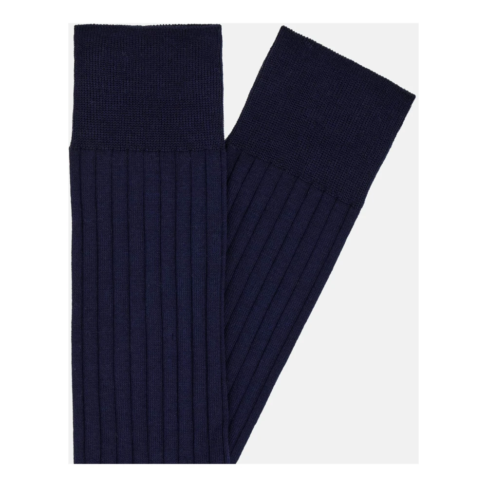 Boggi Milano Katoenen Lisle Sokken Blue Heren