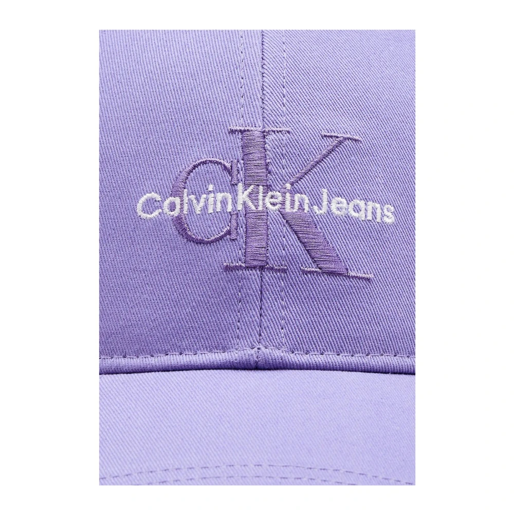 Calvin Klein Jeans Lavendel Monogram Baseball Cap Gesp Strik Purple Dames