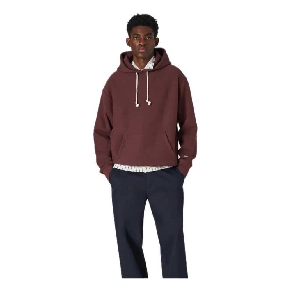 Champion Geborstelde Fleece Hoodie Collectie Red Heren