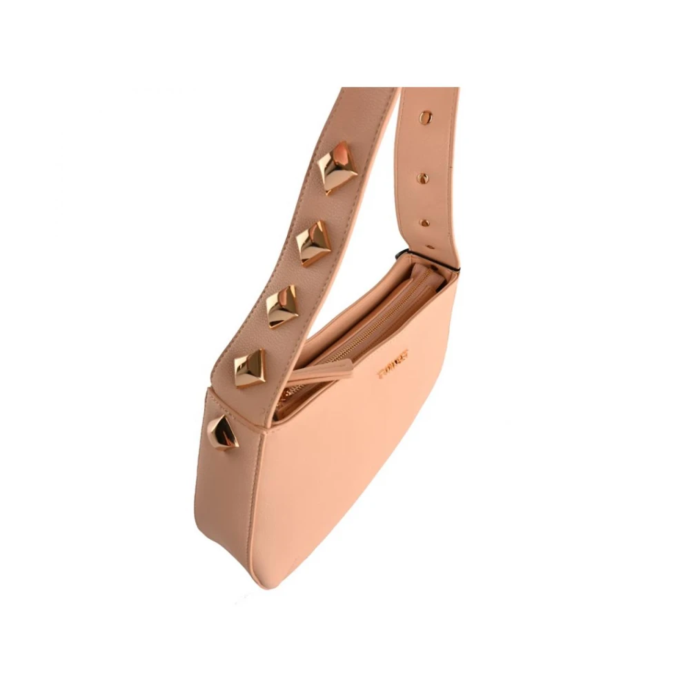 Twinset Gouden handtas met stijlvolle applicaties Beige Dames