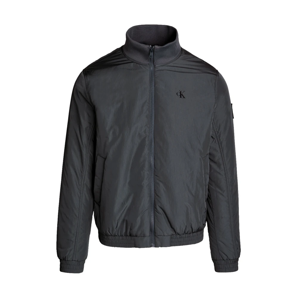Calvin Klein Grijze Gewatteerde Harrington Jassen Gray Heren