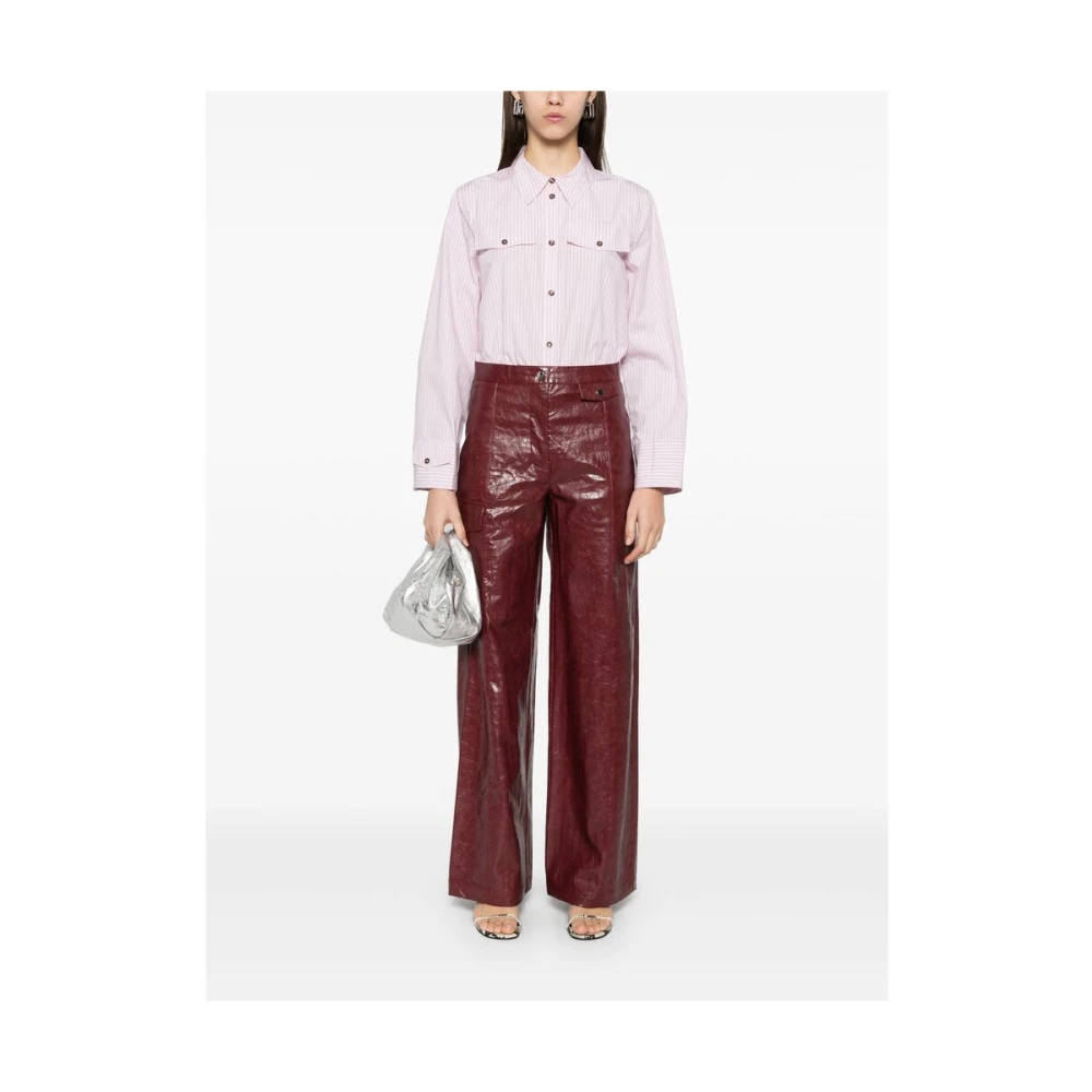 BAUM UND PFERDGARTEN Roestbruine Leren Broek Brown Dames