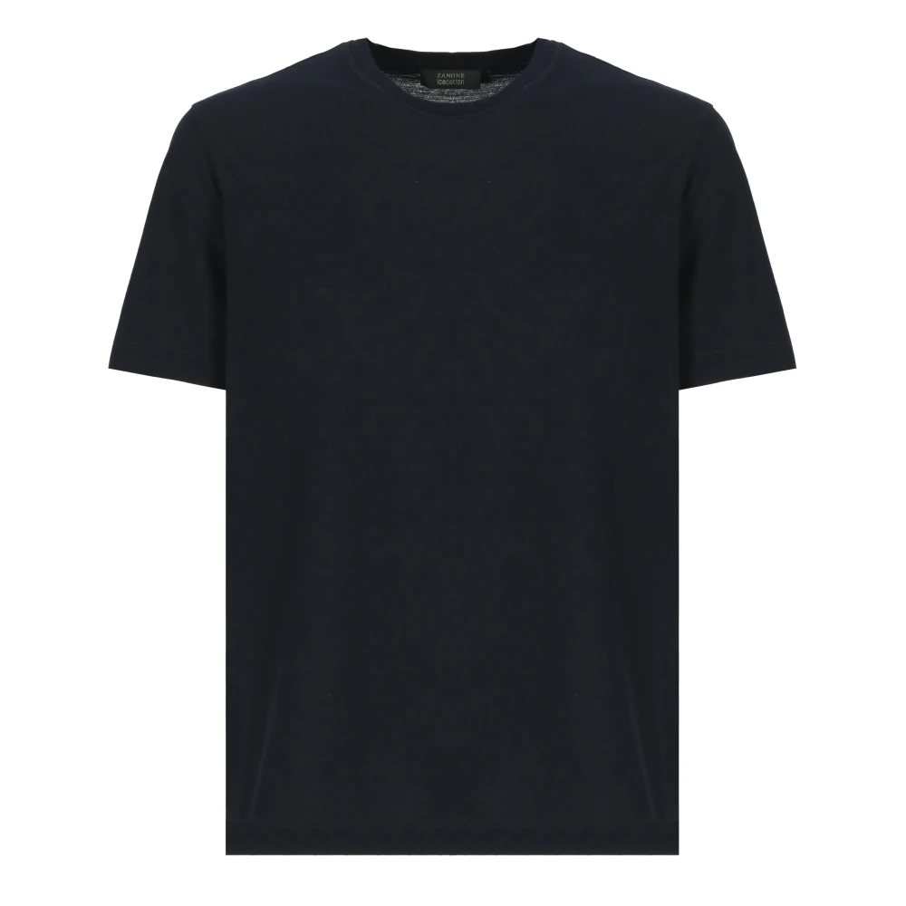 Zanone Blauw Katoenen T-shirt en Polo Blue Heren
