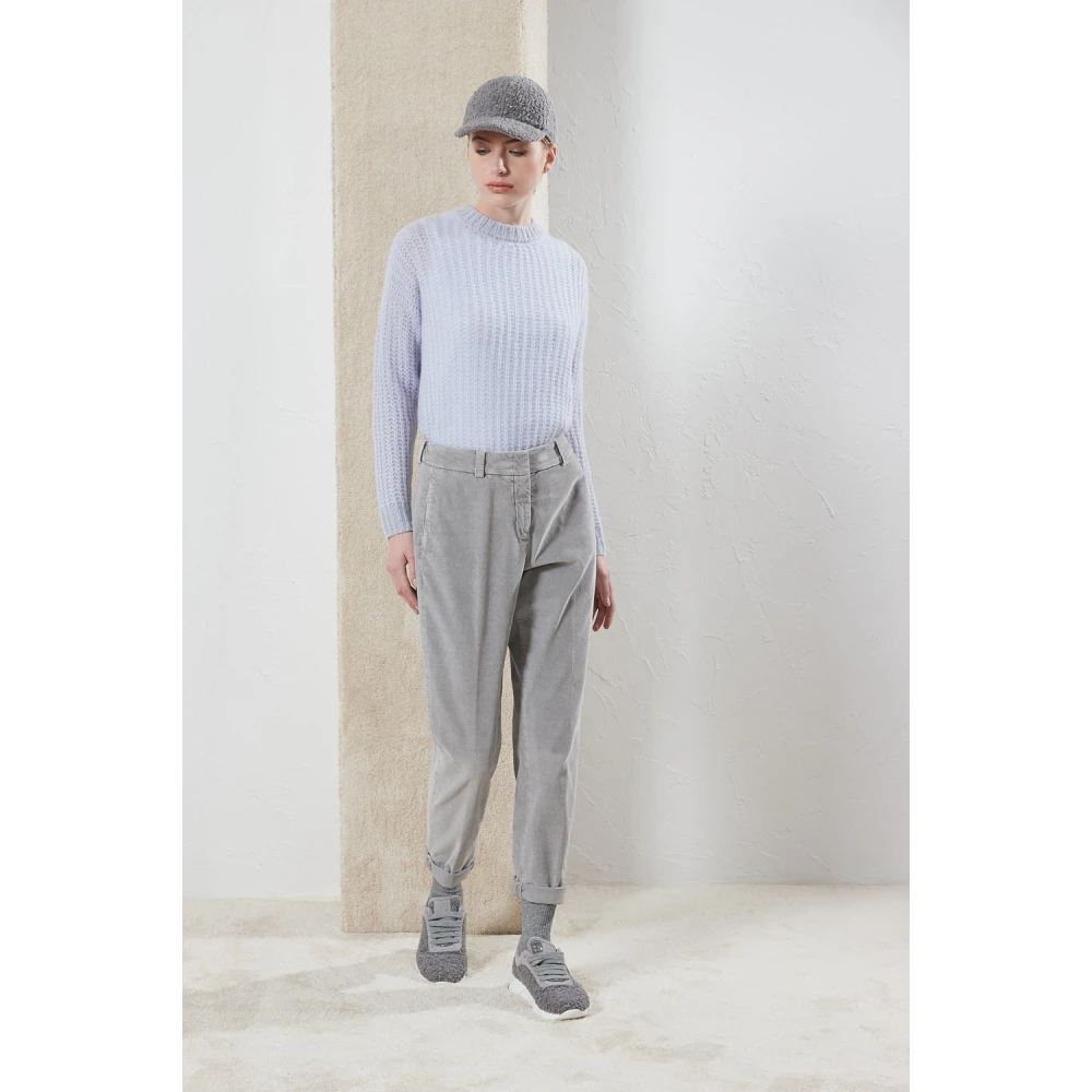 PESERICO Needlecord wortelbroek Gray Dames