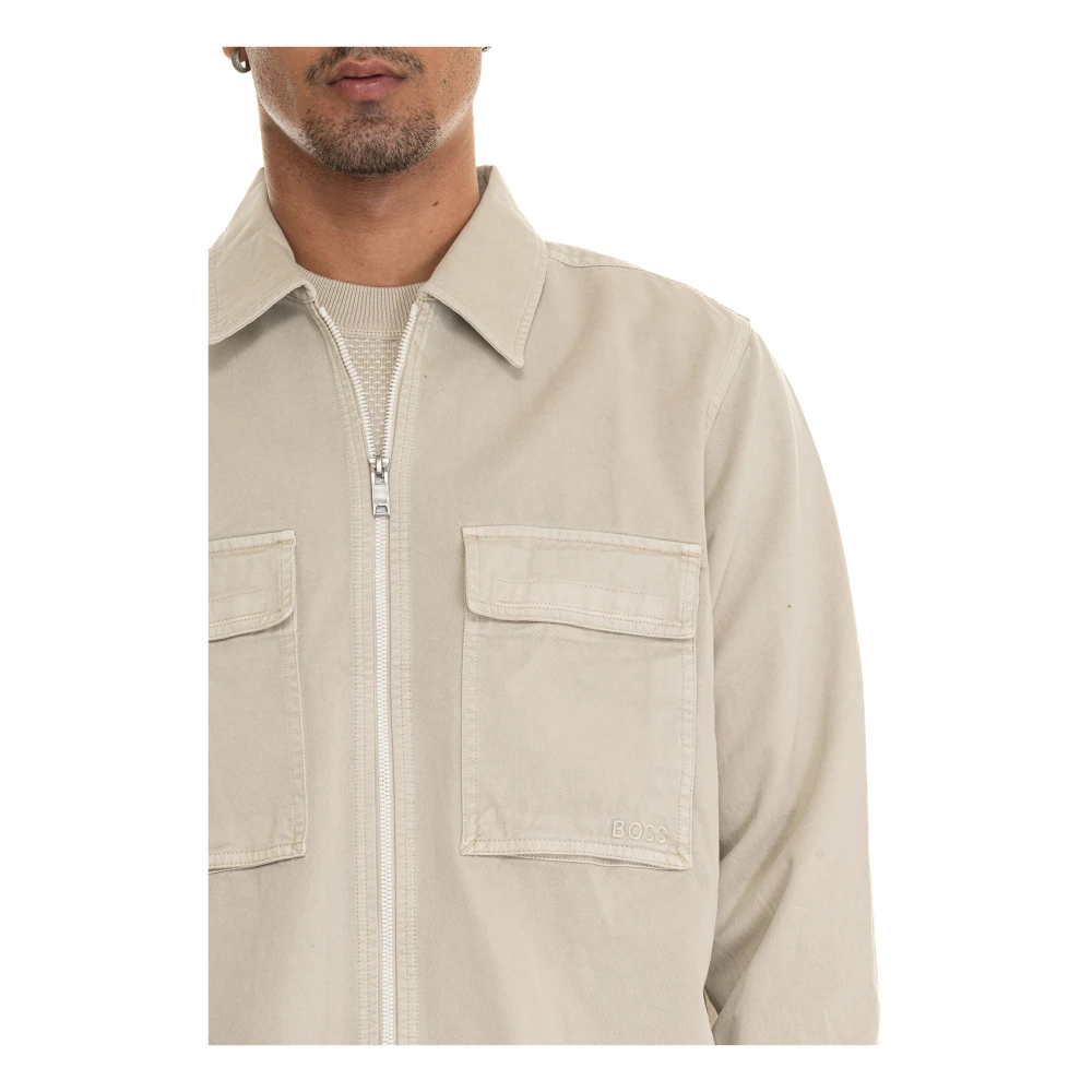 Boss Warme Winter Puffer Jas Beige Heren