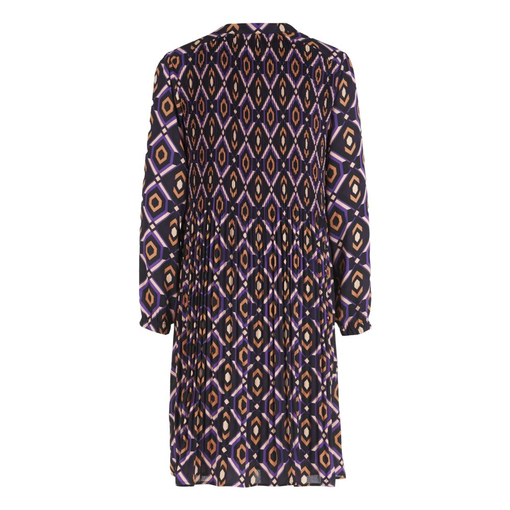 Betty Barclay Jurk met Lange Mouwen en Plooien Purple Dames