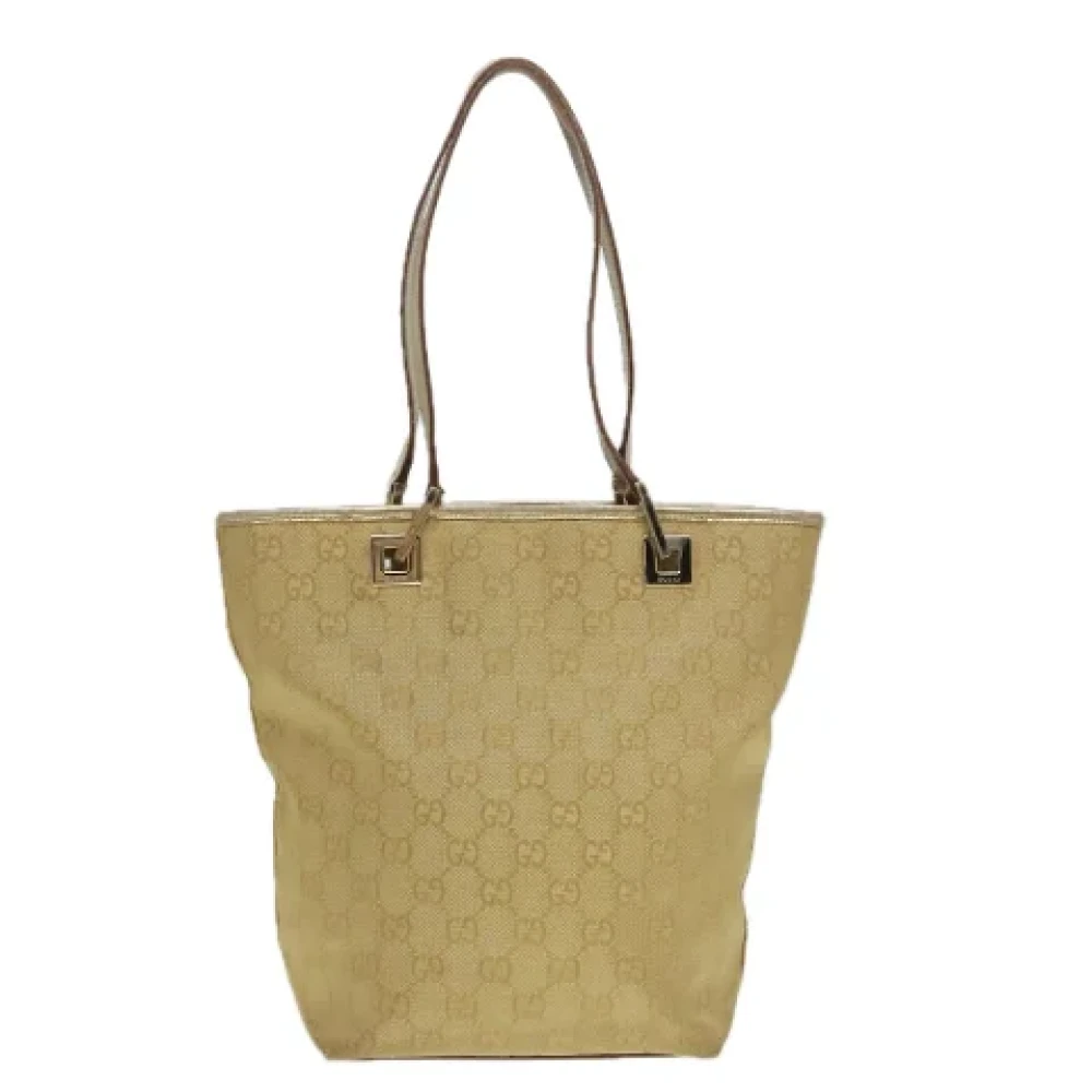 Gucci Vintage Pre-owned Canvas totes Yellow Dames