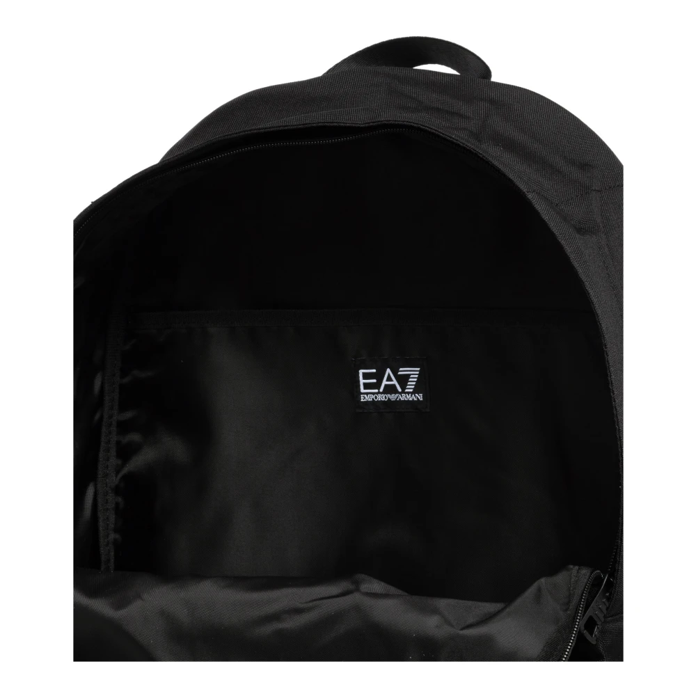 Emporio Armani EA7 Logo Rugzak met Ritssluiting Black Heren