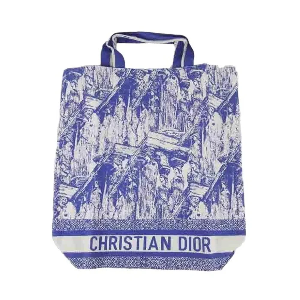 Dior Vintage Pre-owned Cotton totes Blue Dames
