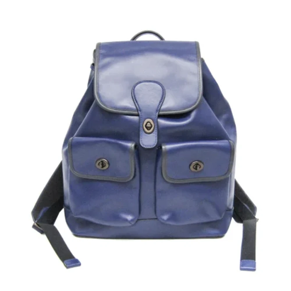 Coach Pre-owned Leather backpacks Blue Dames