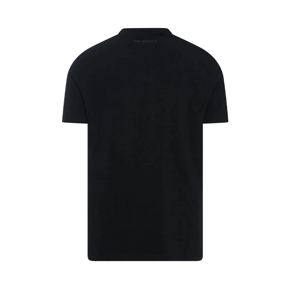 Karl Lagerfeld Zwart T-shirt met merklogo-accenten Black Heren