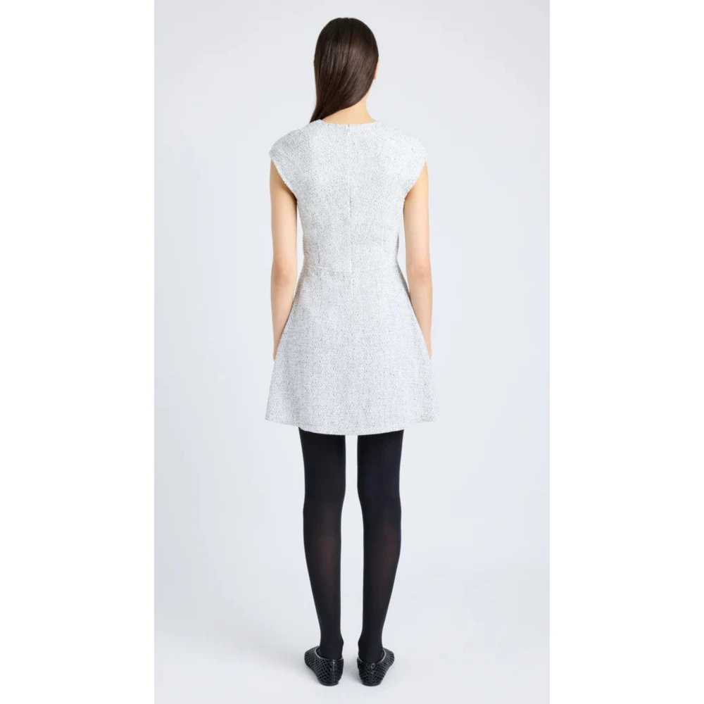 Proenza Schouler Albast Tweed A-Lijn Jurk White Dames