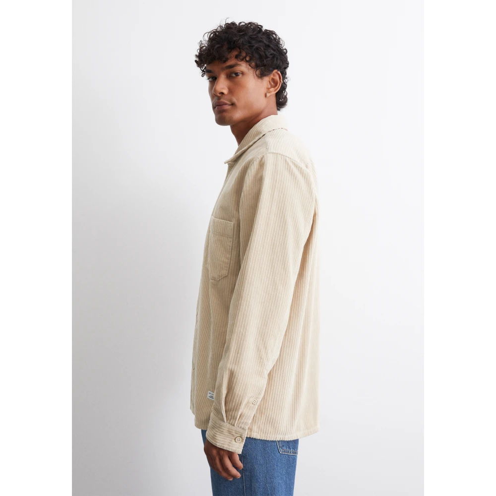 Marc O'Polo Ribfluwelen overhemd Black Heren