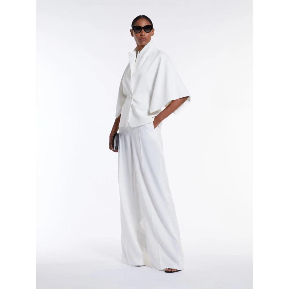 Max Mara Elegante Witte Cady Broek White Dames