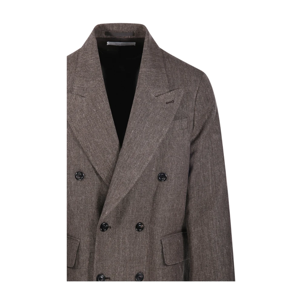 Our Legacy Linnen Tabak Blazer Brown Heren