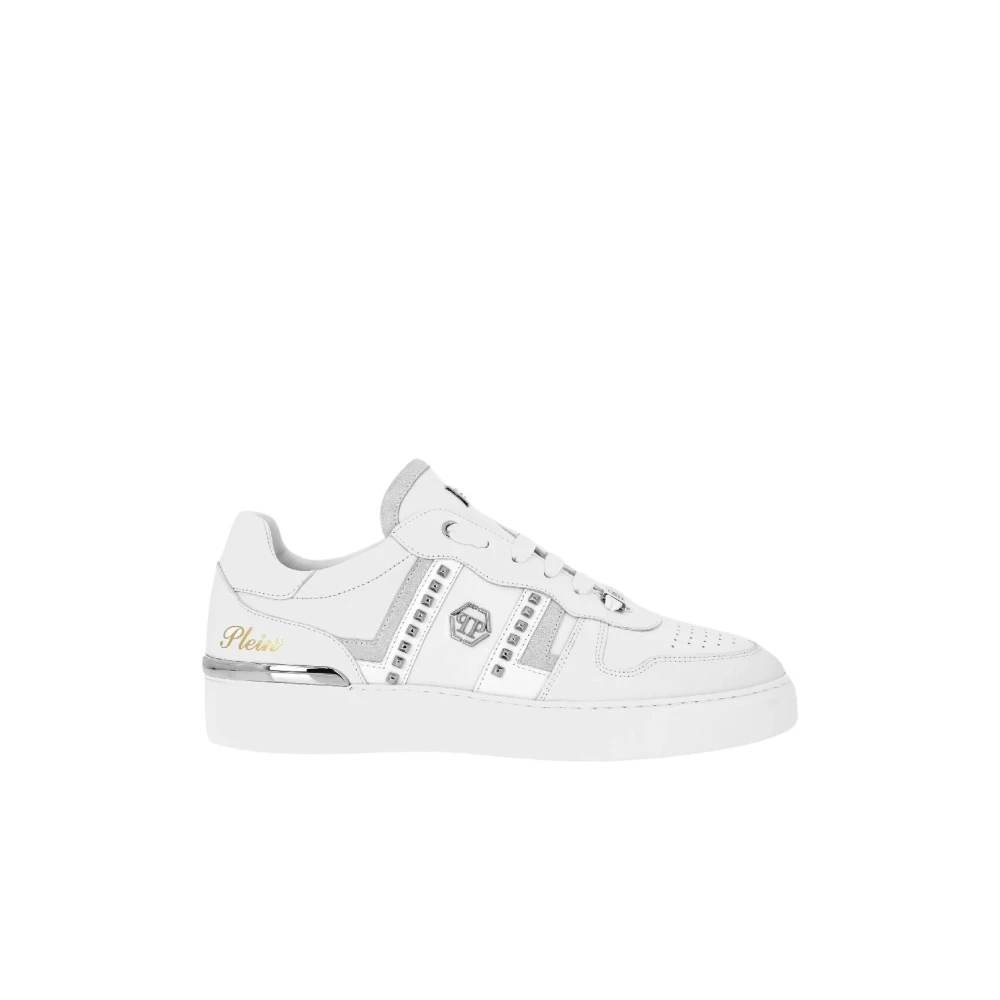 Philipp Plein Stud-Embellished Low-Top Sneakers Heren Schoenen Wit