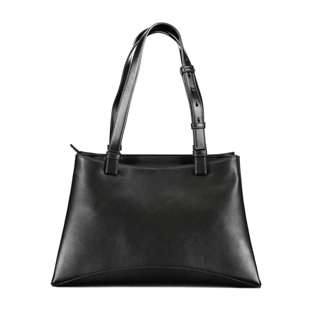 Love Moschino Zwarte Schoudertas met Meerdere Compartimenten Black Dames