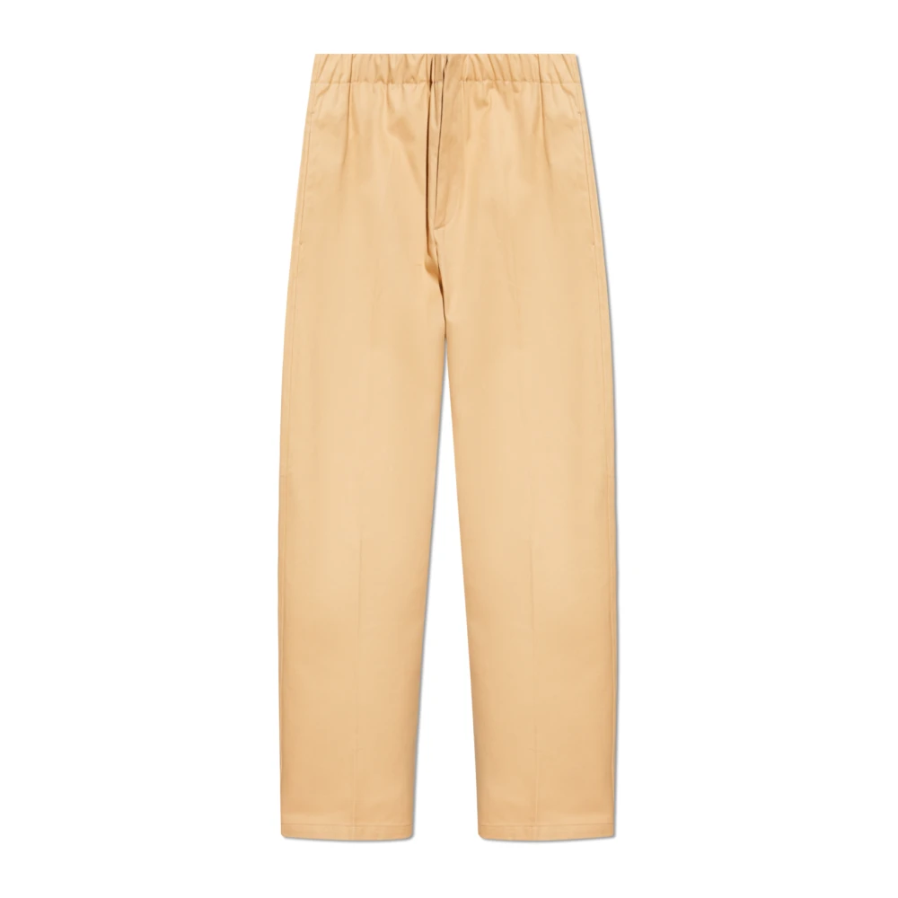 Jil Sander Mannelijk Beige Broeken Heren, L, Katoen, Katoenen Broek