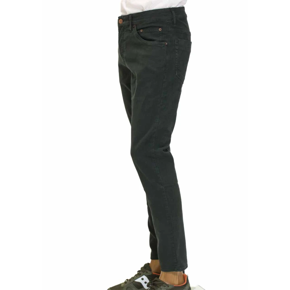 Siviglia 5-Pocket Jeans met Knopen Green Heren