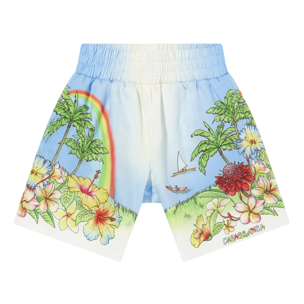 Casablanca Boys Multicolor Aloha Cotton Shorts - Kids Swimming Trunks - 11 Y - Kids