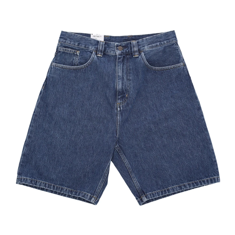 Carhartt Wip Blå Stone Washed Kort Jeans Blue, Herr