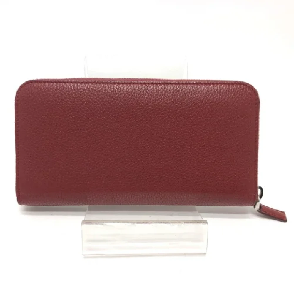 Prada Vintage Pre-owned Leather wallets Red Dames