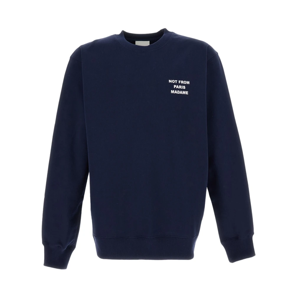 Drole De Monsieur Blue Sweatshirts, Male, L, Le Sweatshirt Slogan