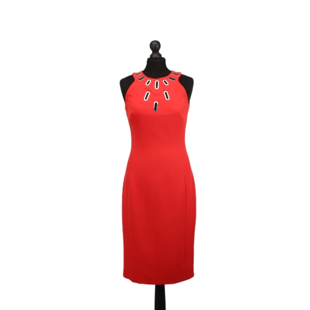 Versace Pre-owned Polyester dresses Red Dames