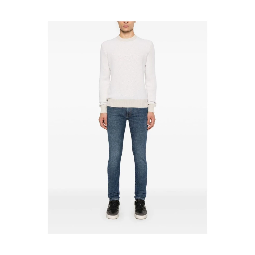 Pt01 Indigo Blue Skinny Cut Denim Jeans Blue Heren
