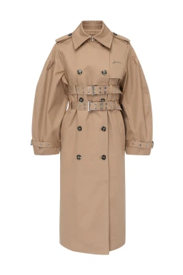Bomullstrenchcoat Tigeröga