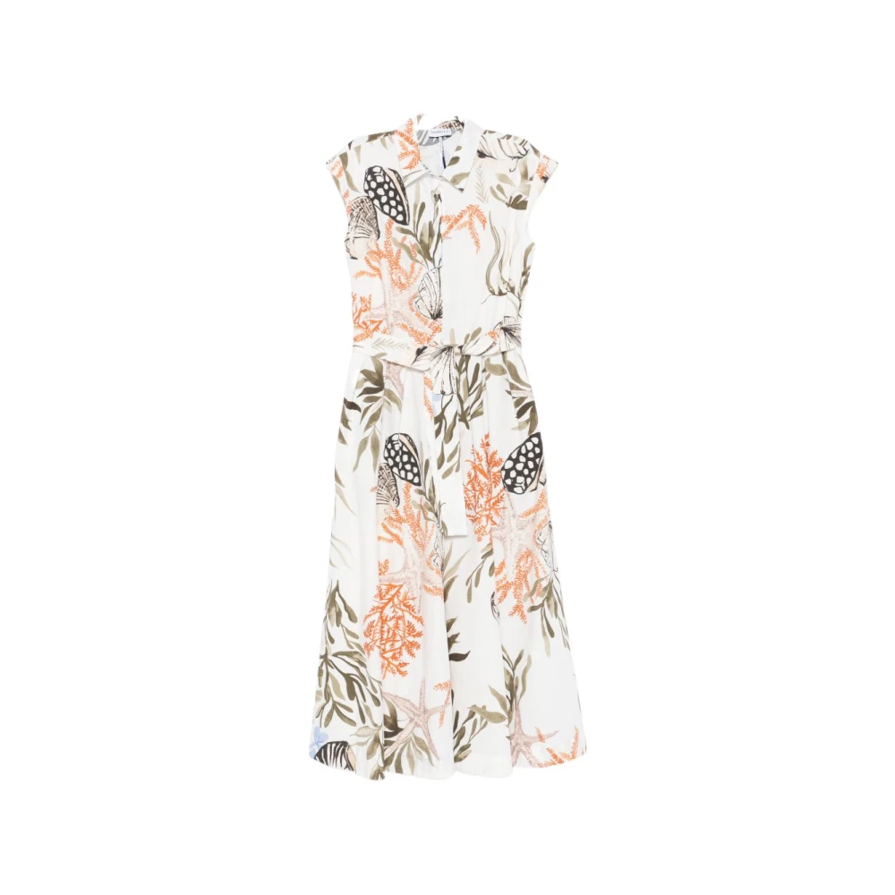 Marella Women's Multicolor Midi Dresses, L, Padana Belted Midi Dress