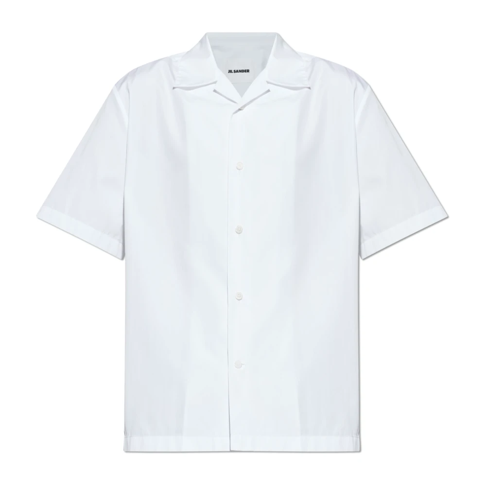 Jil Sander Men's White Short-Sleeve Shirt - Short Sleeve Shirts - L - Shirts