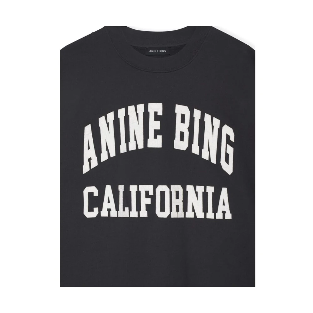 Anine Bing Organisch Katoenen Sweatshirt Black Dames