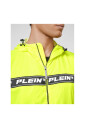 veste-coupe-vent-jaune-en-nylon-a-capuche