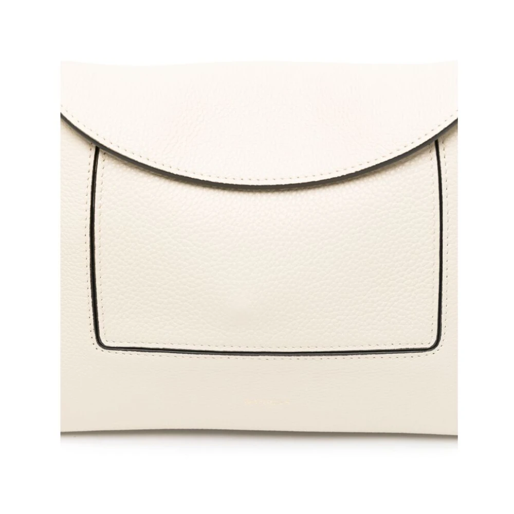 Wandler Beige Leren Schoudertas met Klep Beige Dames