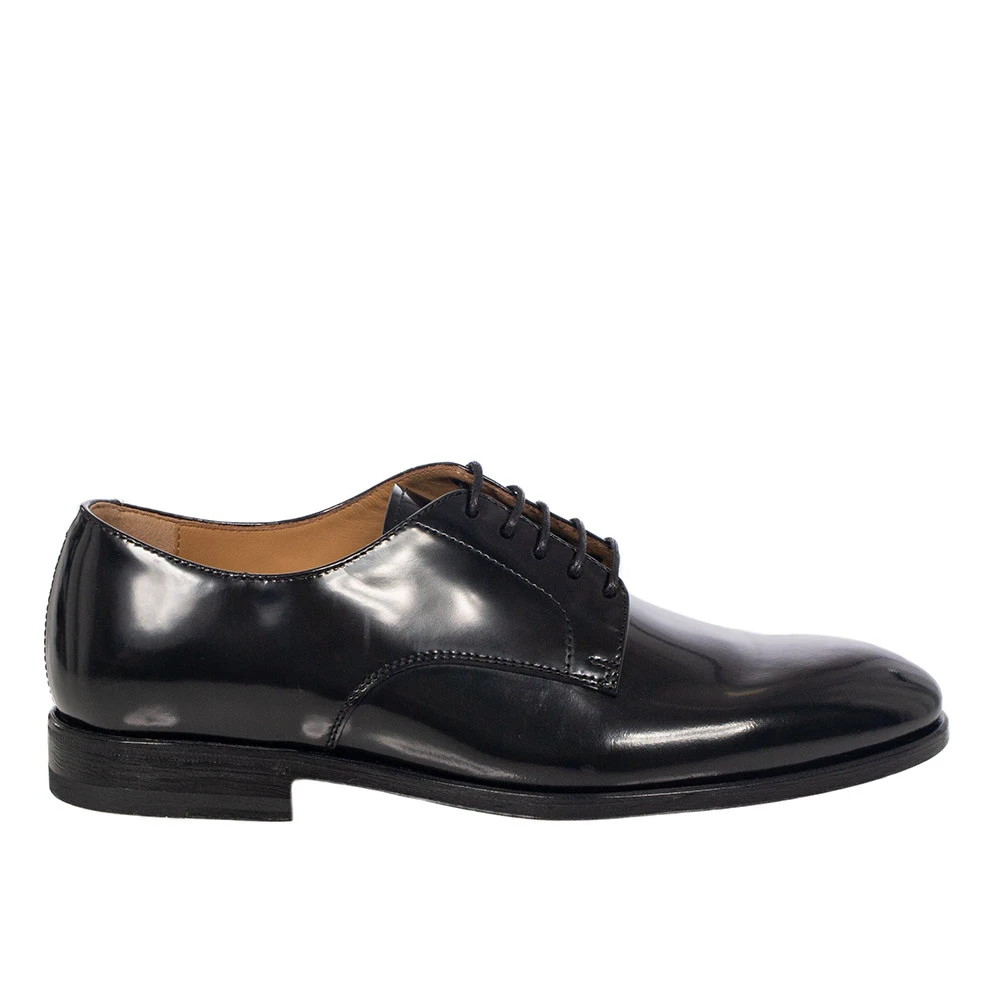 Henderson Leren Veterschoenen Black Heren - Schoenen.nl
