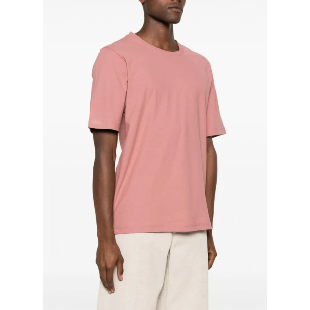 Lardini Roze Katoenen T-shirt Lichtgewicht Jersey Pink Heren